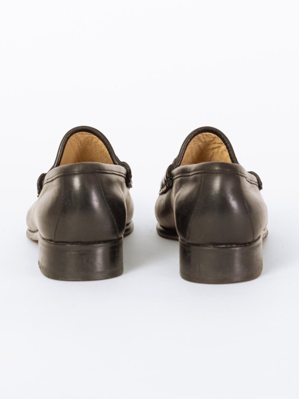 Vintage Gucci 90s Black Leather Horsebit Loafers - Size 5 - Picture 5 of 7